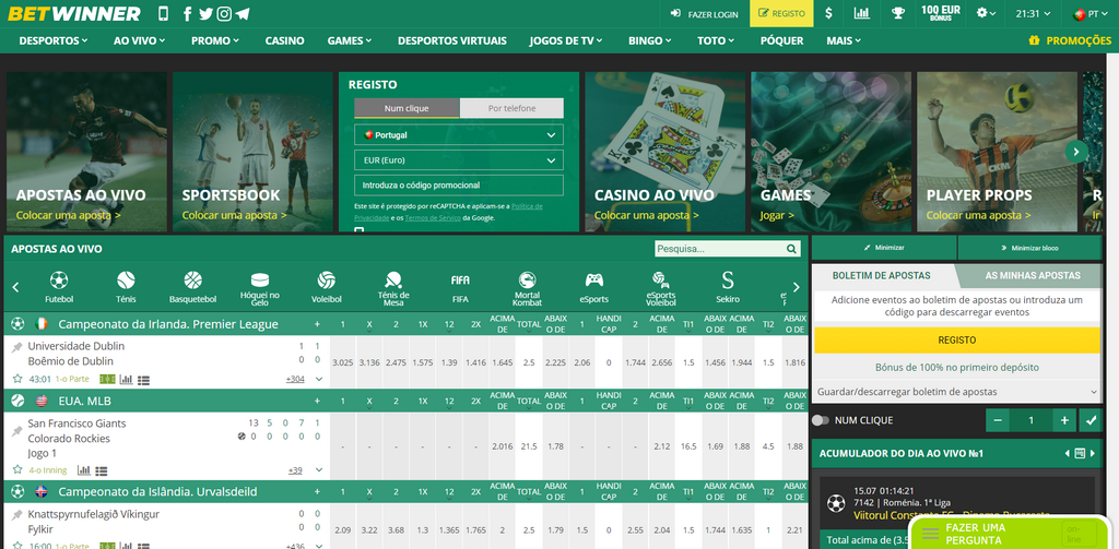 BetWinner Online Spor Bahisleri ve Casino Web Sitesi