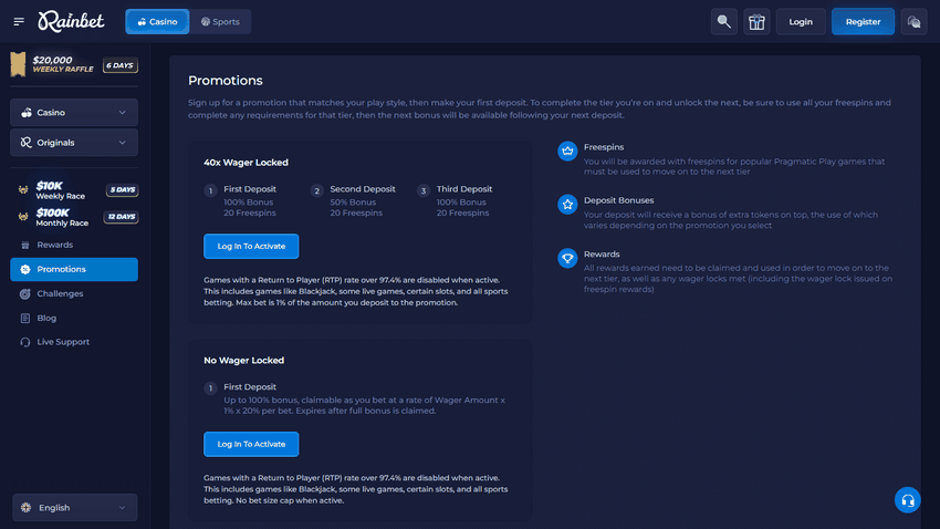 Cassino Online Rainbet - Depoimentos, Classificações, Jogos, Ofertas de Bônus